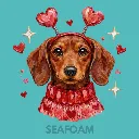 V02 - Dachshund Heart Headband Seafoam_Blank.webp
