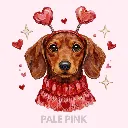 V02 - Dachshund Heart Headband PalePink_Blank.webp