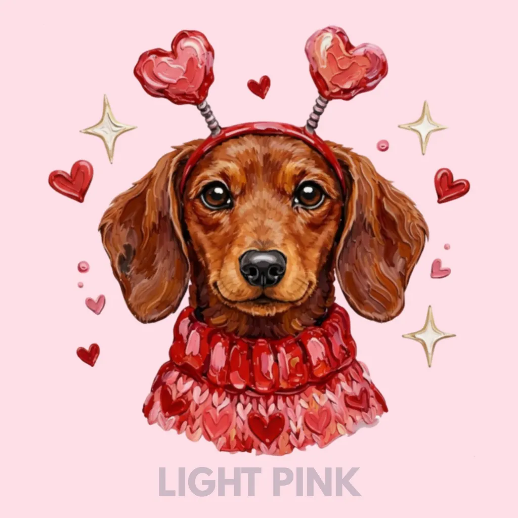 V02 - Dachshund Heart Headband LightPink_Blank.webp