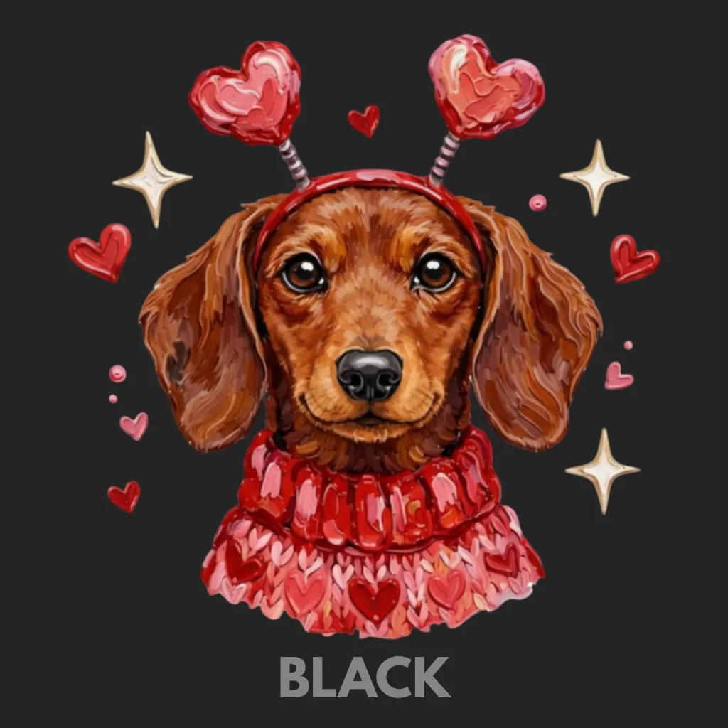 V02 - Dachshund Heart Headband Black_Blank.webp