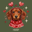 V02 - Dachshund Heart Headband Hemp_Blank.webp