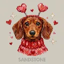 V02 - Dachshund Heart Headband Sandstone_Blank.webp