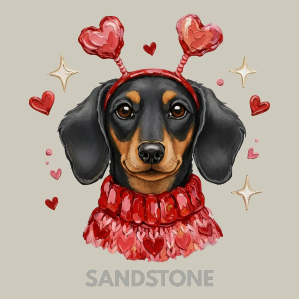 V03 - Dachshund Heart Headband Black and Tan Sandstone_Blank.webp