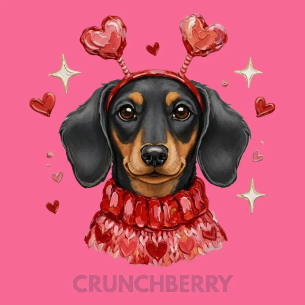 V03 - Dachshund Heart Headband Black and Tan Crunchberry_Blank.webp