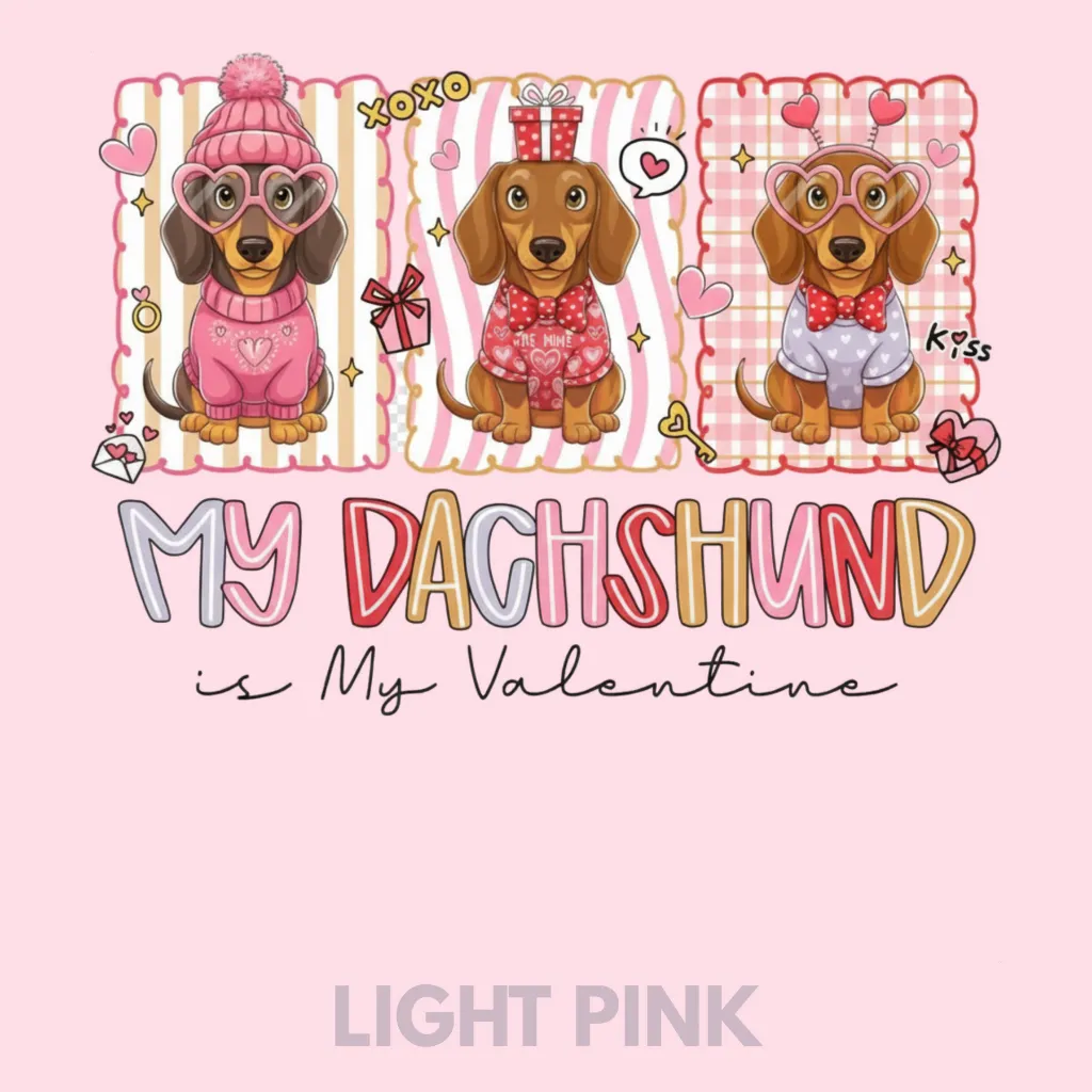 V14 - x3 Dachshund is my Valentine LightPink_Blank.webp