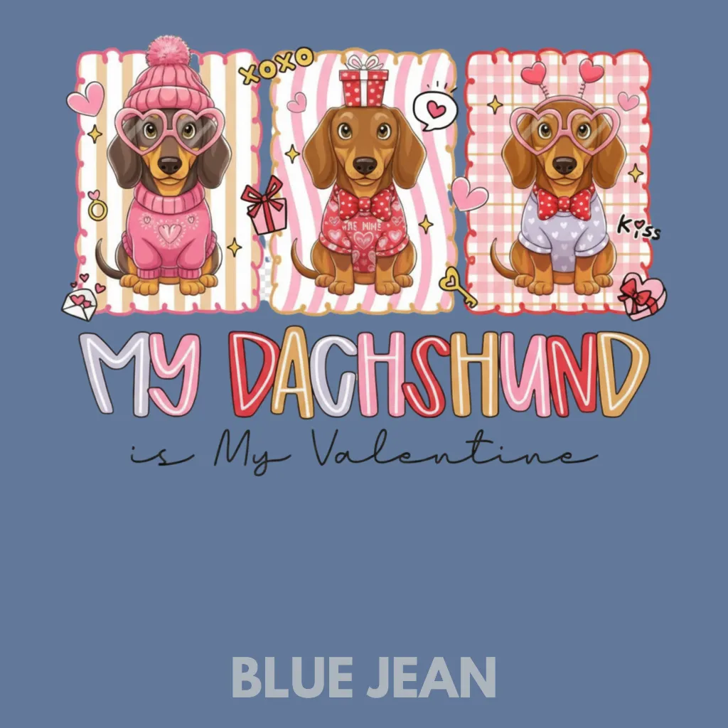 V14 - x3 Dachshund is my Valentine BlueJean_Blank.webp
