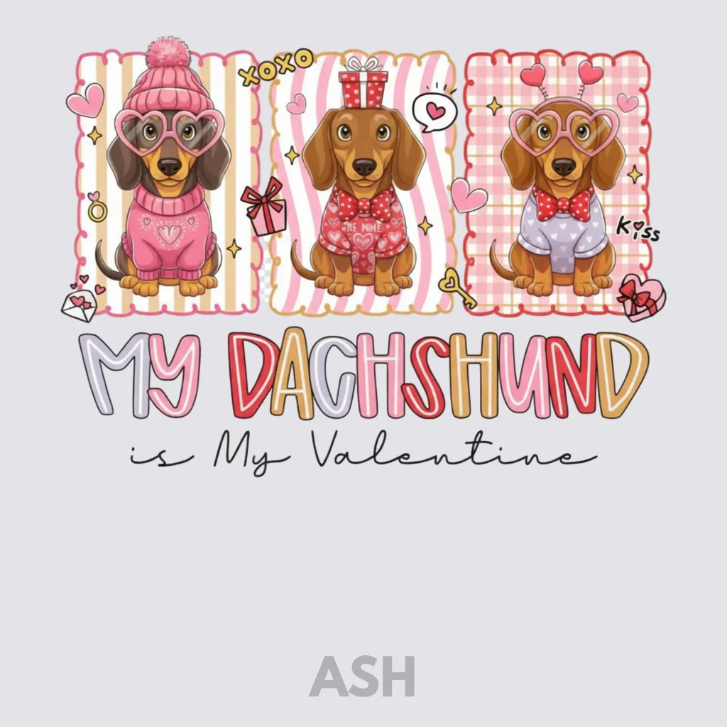 V14 - x3 Dachshund is my Valentine Ash_Blank.webp