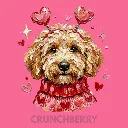 V15 - Labradoodle hand painted with sweater and headband Crunchberry_Blank.webp