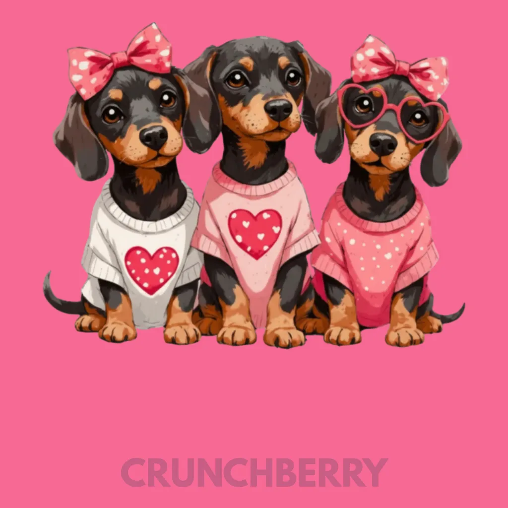V16 - x3 retro Dachshunds Crunchberry_Blank.webp
