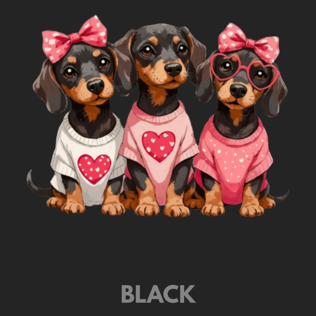 V16 - x3 retro Dachshunds Black_Blank.webp