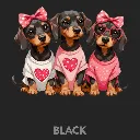 V16 - x3 retro Dachshunds Black_Blank.webp
