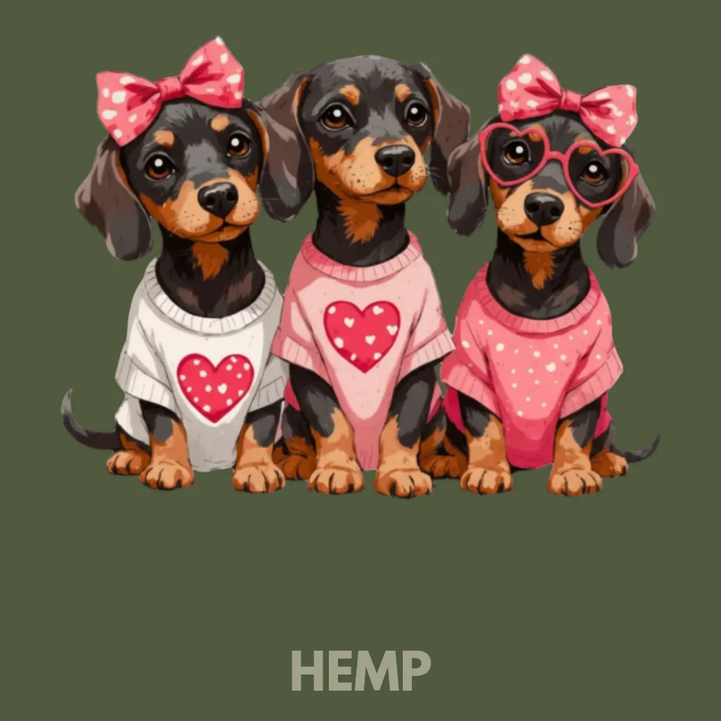 V16 - x3 retro Dachshunds Hemp_Blank.webp