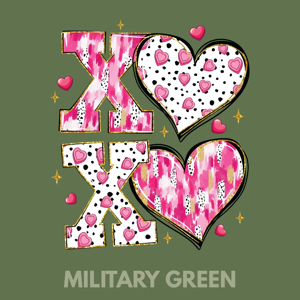 V21 - XOXO Black, white, pink, gold MilitaryGreen_Blank.webp