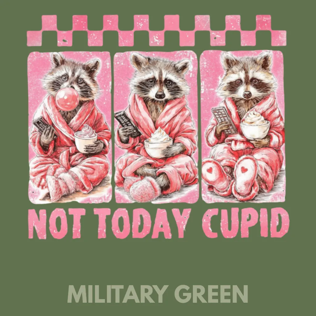 V26 - Not Today Cupid x3 Racoons MilitaryGreen_Blank.webp
