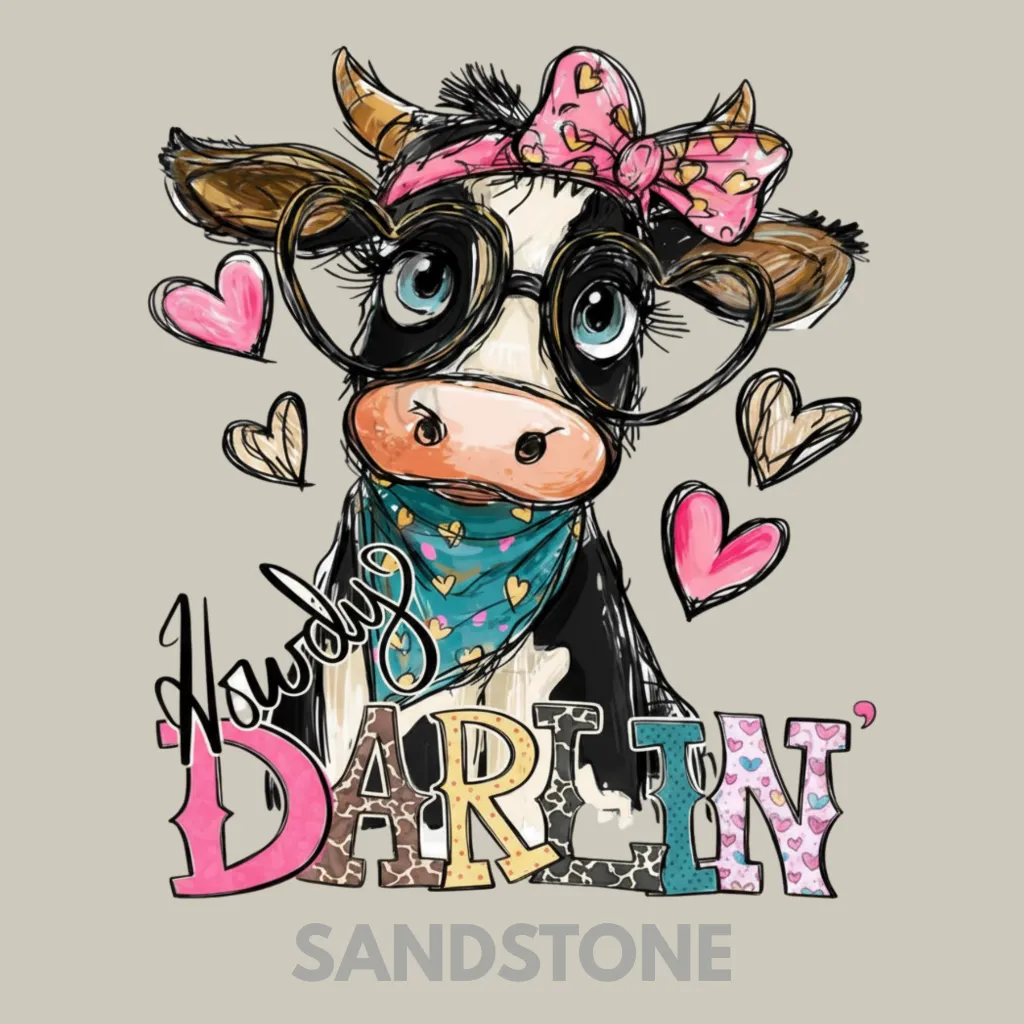 V27 - Howdy Darlin Cow Sandstone_Blank.webp