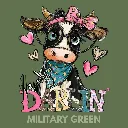 V27 - Howdy Darlin Cow MilitaryGreen_Blank.webp