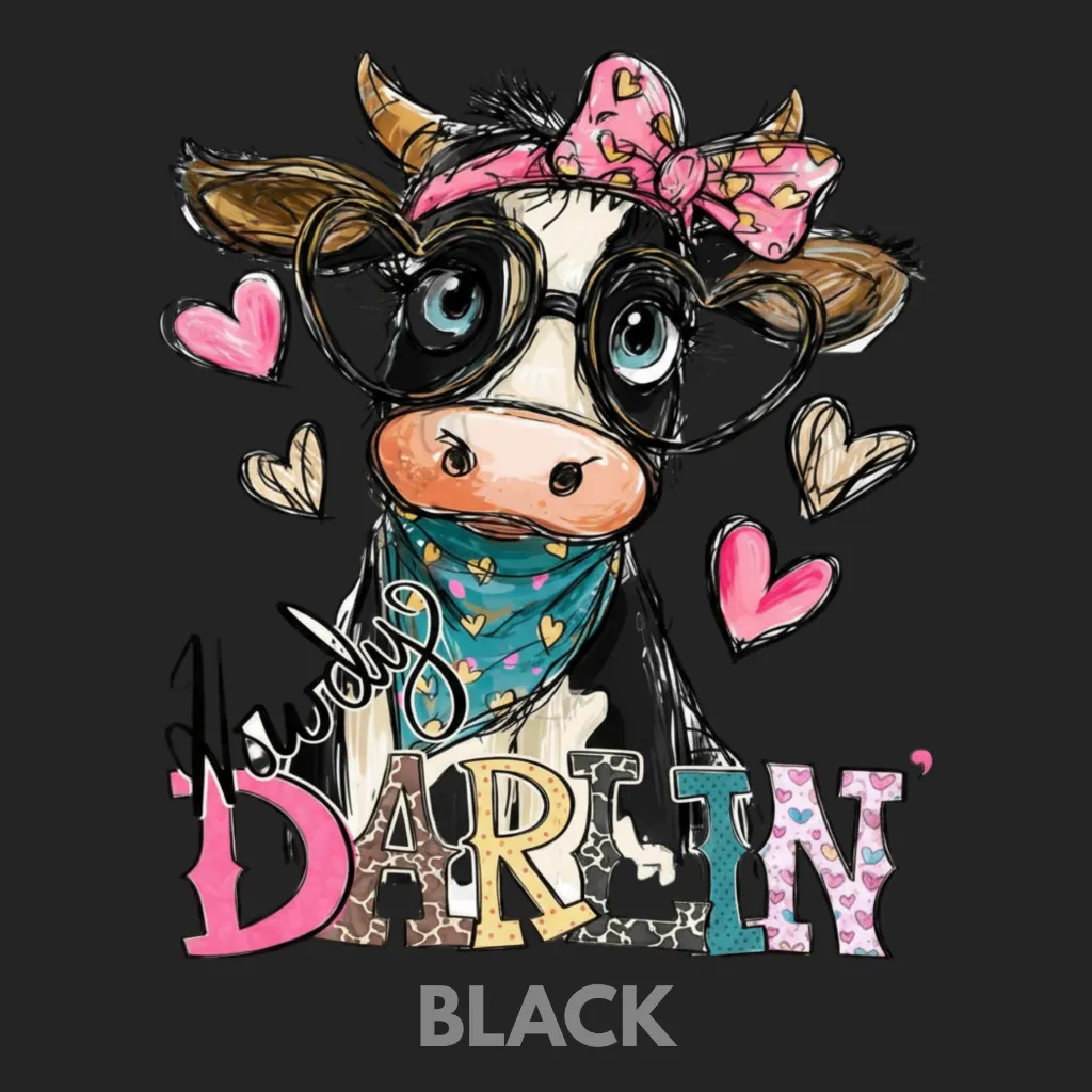 V27 - Howdy Darlin Cow Black_Blank.webp