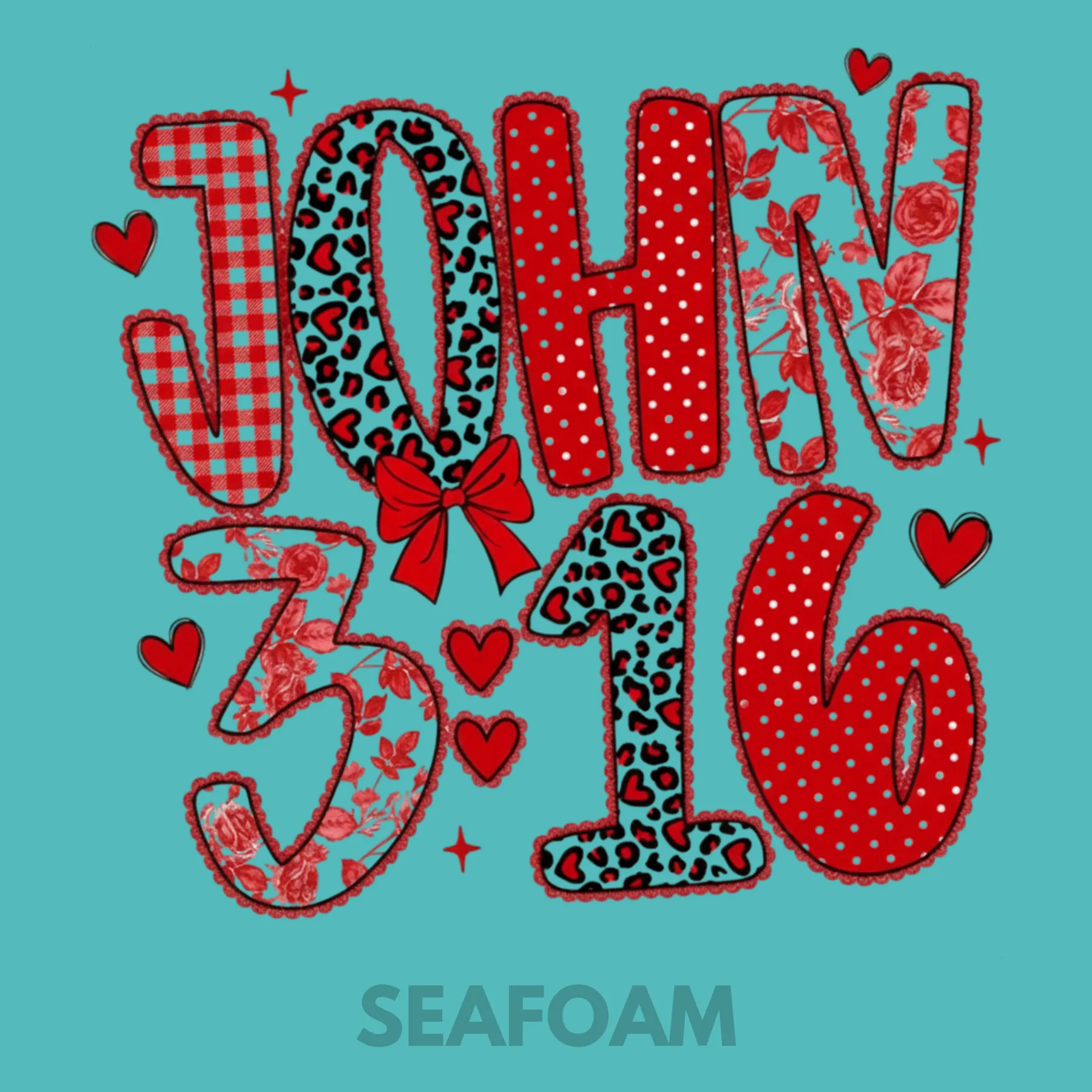V31 - John 3.16 Red Applique Seafoam_Blank.webp