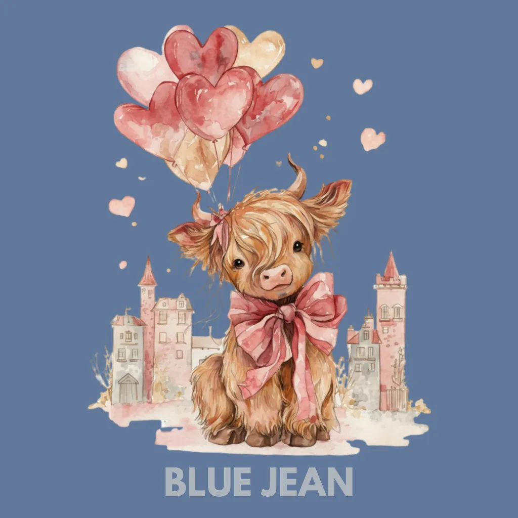 V32 - Highland Cow watercolor cityscape balloons BlueJean_Blank.webp