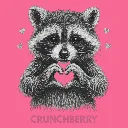 V39 - Racoon Heart Hands Crunchberry_Blank.webp