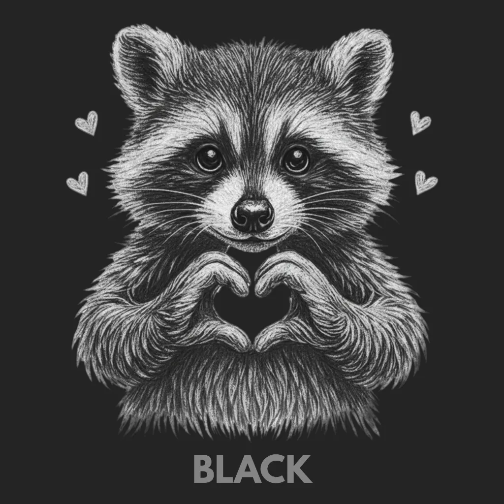 V39 - Racoon Heart Hands Black_Blank.webp