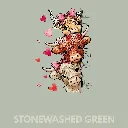 V41 - Valentines Highland Cow Peakers StonewashedGreen_Blank.webp