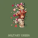 V41 - Valentines Highland Cow Peakers MilitaryGreen_Blank.webp