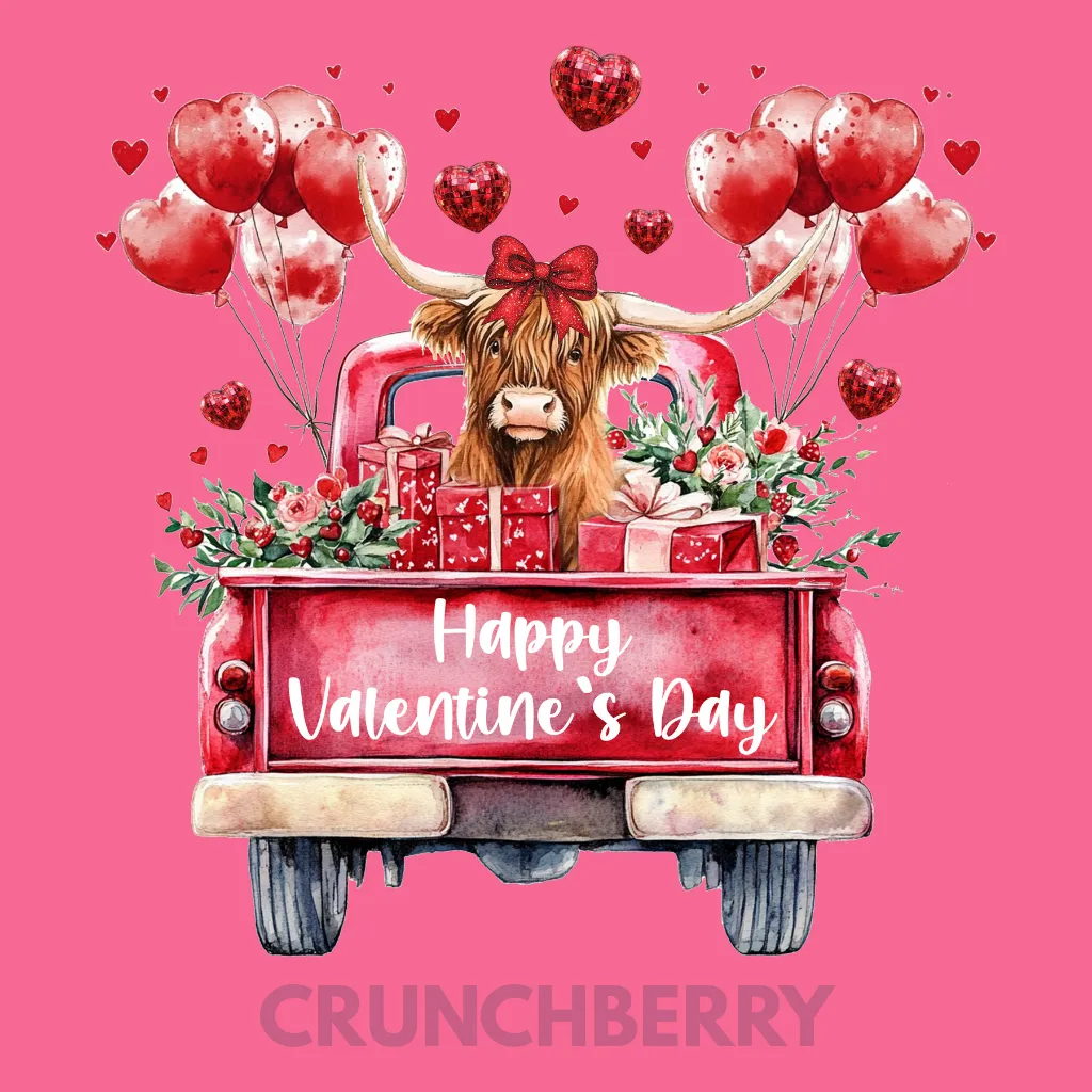 V42 - Highland Cow Valentines Truck Crunchberry_Blank.webp