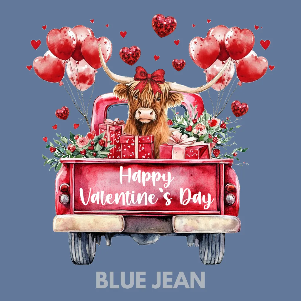 V42 - Highland Cow Valentines Truck BlueJean_Blank.webp