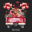 V42 - Highland Cow Valentines Truck Black_Blank.webp