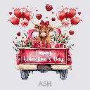 V42 - Highland Cow Valentines Truck Ash_Blank.webp