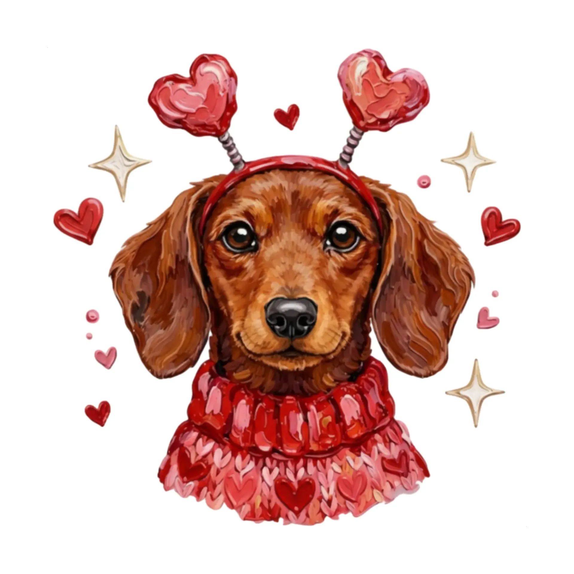 V02 - Valentine Dachshund (Brown)