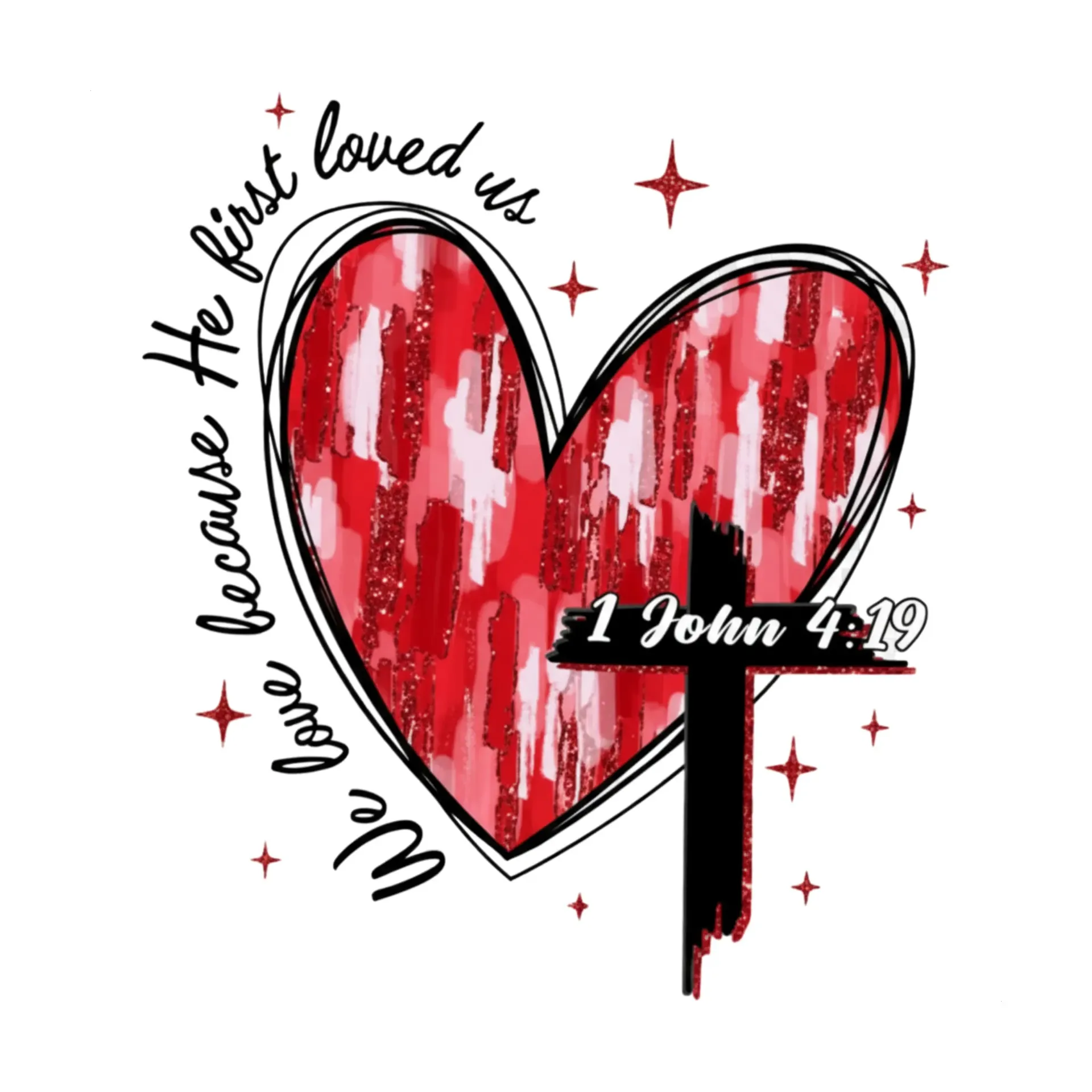 V06 - 1 John 4:19 Heart & Cross