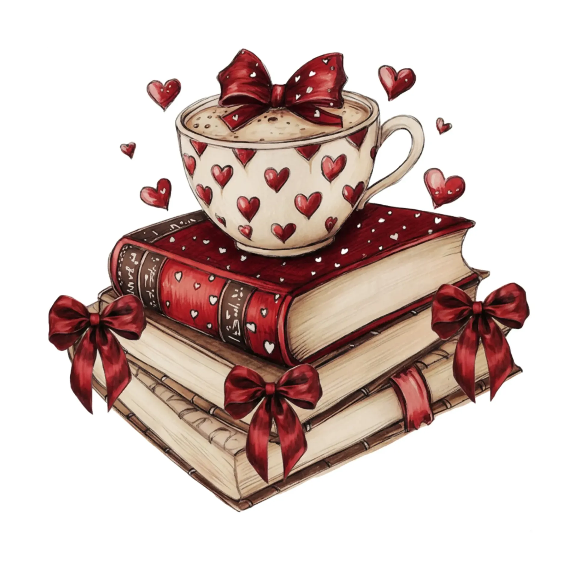 V20 - Coffee Cup on Stacked Books