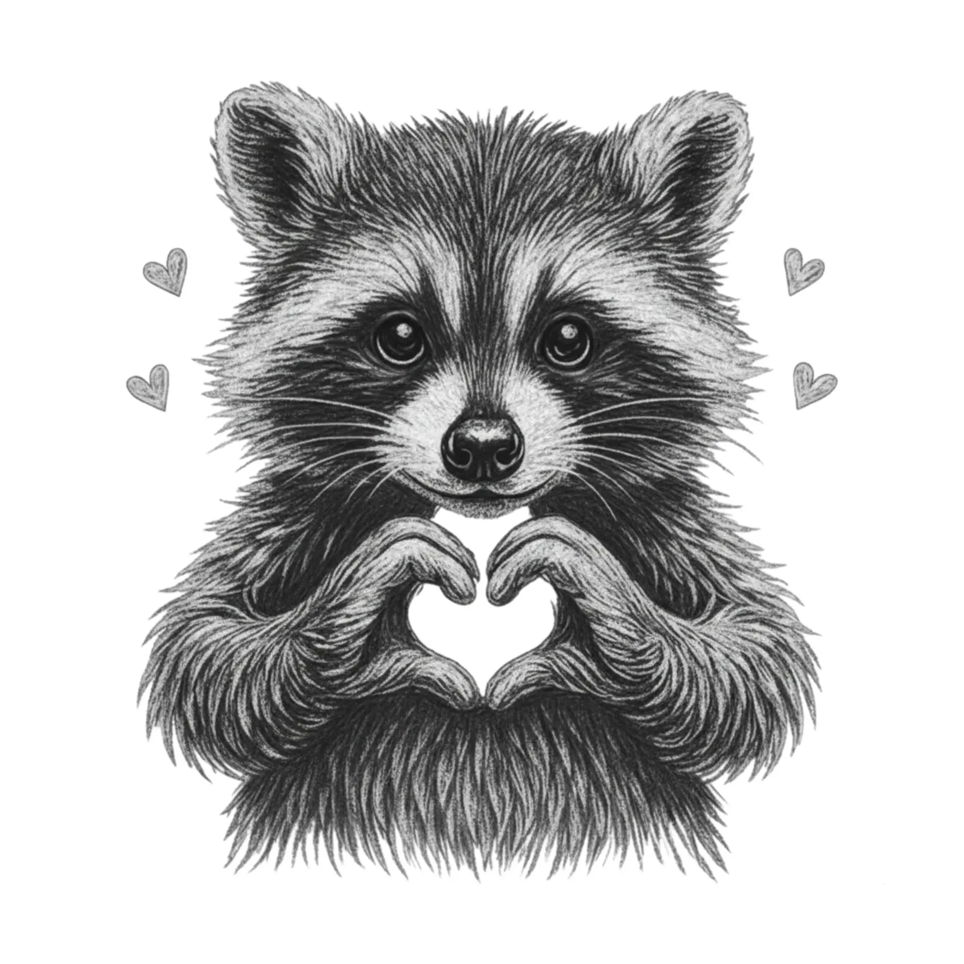 V29 - Racoon Heart Hands